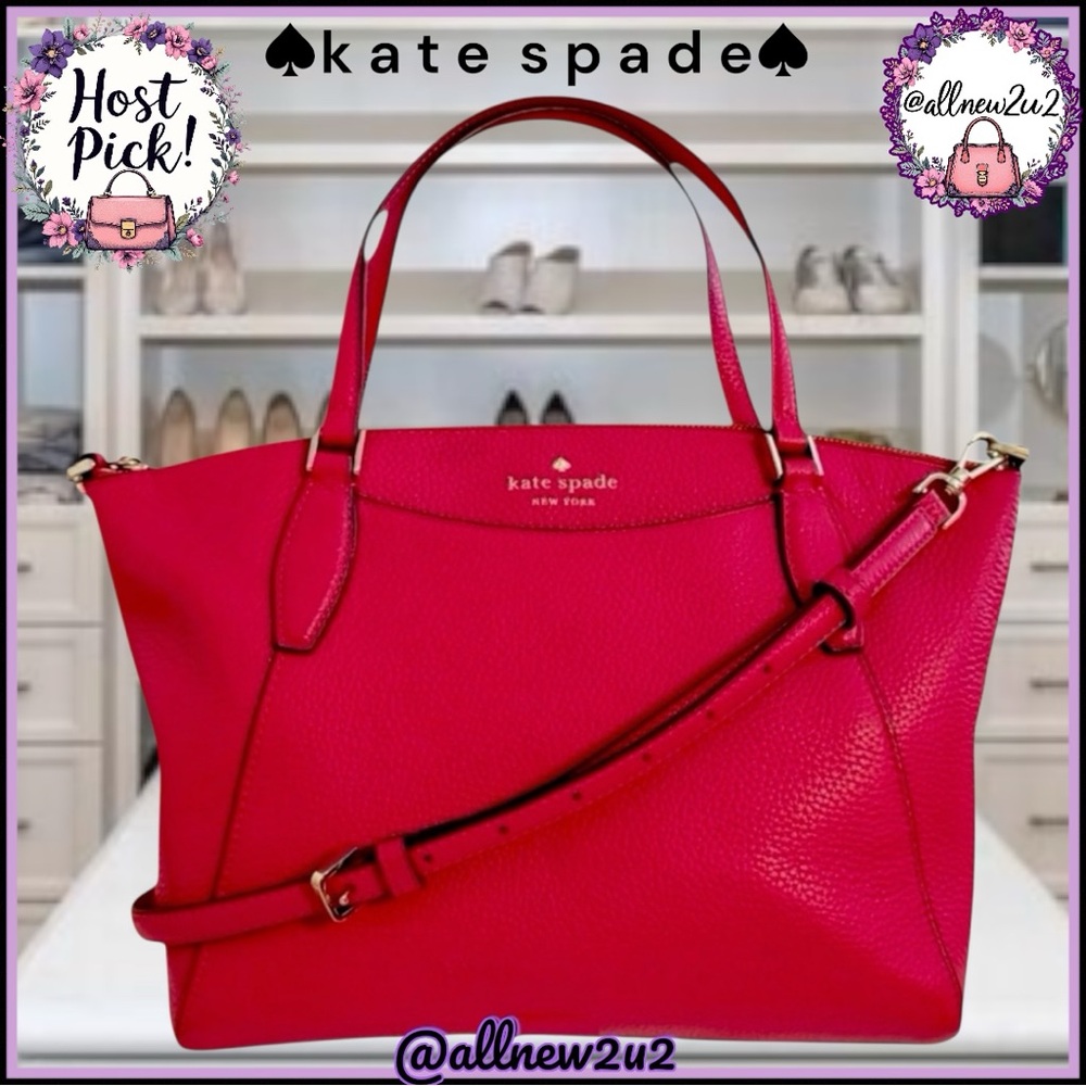 Kate Spade Pink Pebble Leather Tote Shoulder Bag